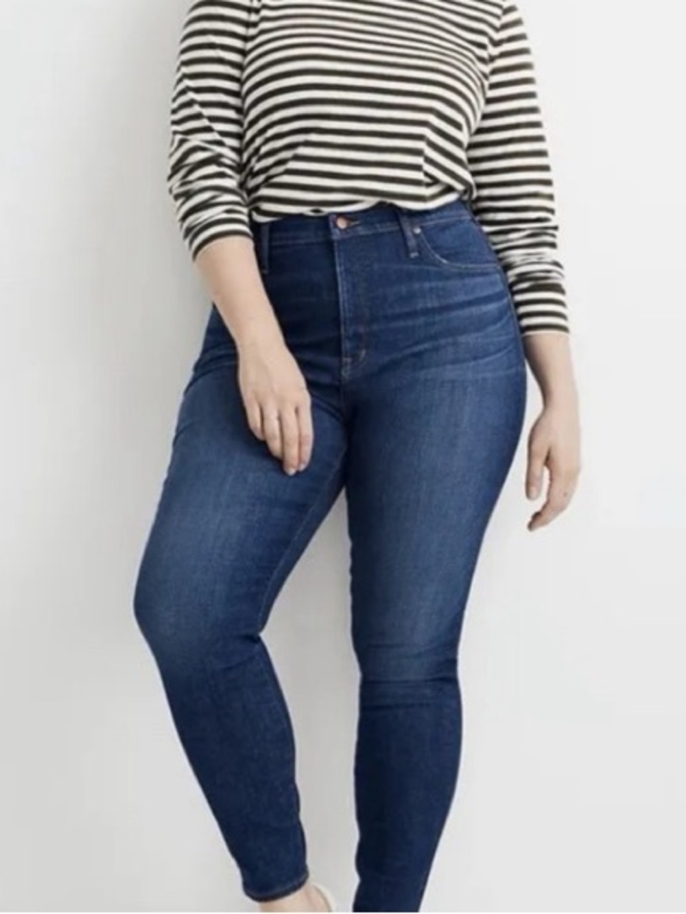 Madewell 9” Mid Rise Skinny Indigo Wash Jeans Size 31